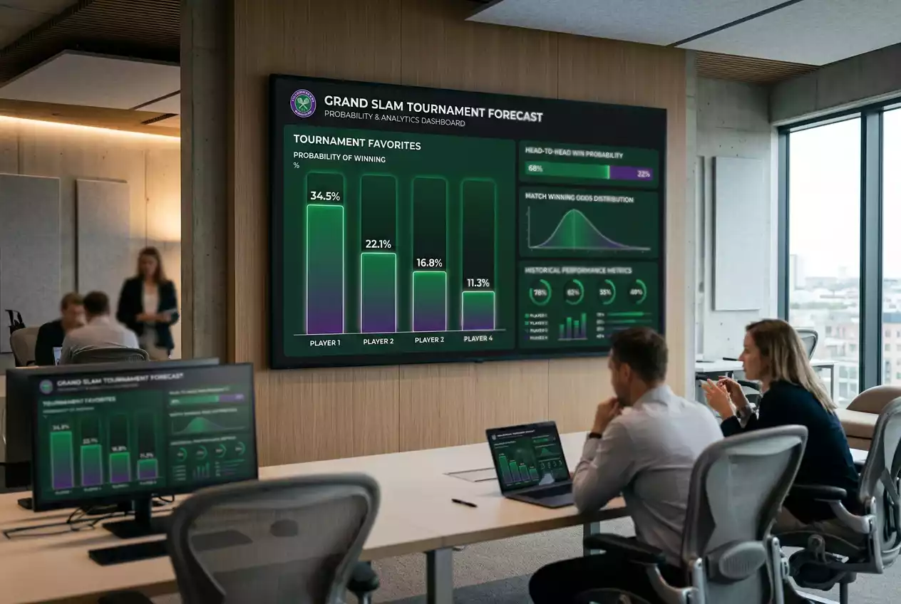 Tablero con cuotas de los principales favoritos del torneo de Wimbledon